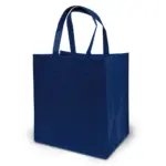 BERGAMO –  Tas met bodem- en zijvouwen, marineblauw
