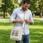 FARO – Canvas schoudertas met overslag en verstelbare draagriem — productfoto 7