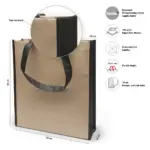CALAIS – Grote draagtas van kraftpapier en PP non-woven — productfoto 3