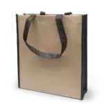 CALAIS – Grote draagtas van kraftpapier en PP non-woven, kraftpapier/zwart