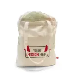 BRISBANE – Canvas tas met netinzet, trekkoordsluiting en lange hengsels — productfoto 5
