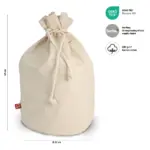 SALZBURG – Ronde katoenen canvas zak met trekkoord — productfoto 3