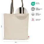 ANTWERPEN – Canvas tas met lange tweekleurige hengsels — productfoto 3