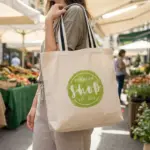 ANTWERPEN – Canvas tas met lange tweekleurige hengsels — productfoto 7