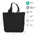 CADAQUES Grote tas met bodemvouw en lange handvatten productfoto 4 - Hidalgo-werbeartikel CADAQUES – Grote tas met bodemvouw en lange handvatten — productfoto 4