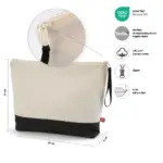 HEIDELBERG – Canvas etui met contrastbodem en polsband — productfoto 3
