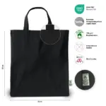 TRIER Tas gemaakt van zwaar gerecycled katoen met korte handvatten productfoto 8 - Katoenendraagtassen TRIER – Tas gemaakt van zwaar gerecycled katoen met korte handvatten — productfoto 8