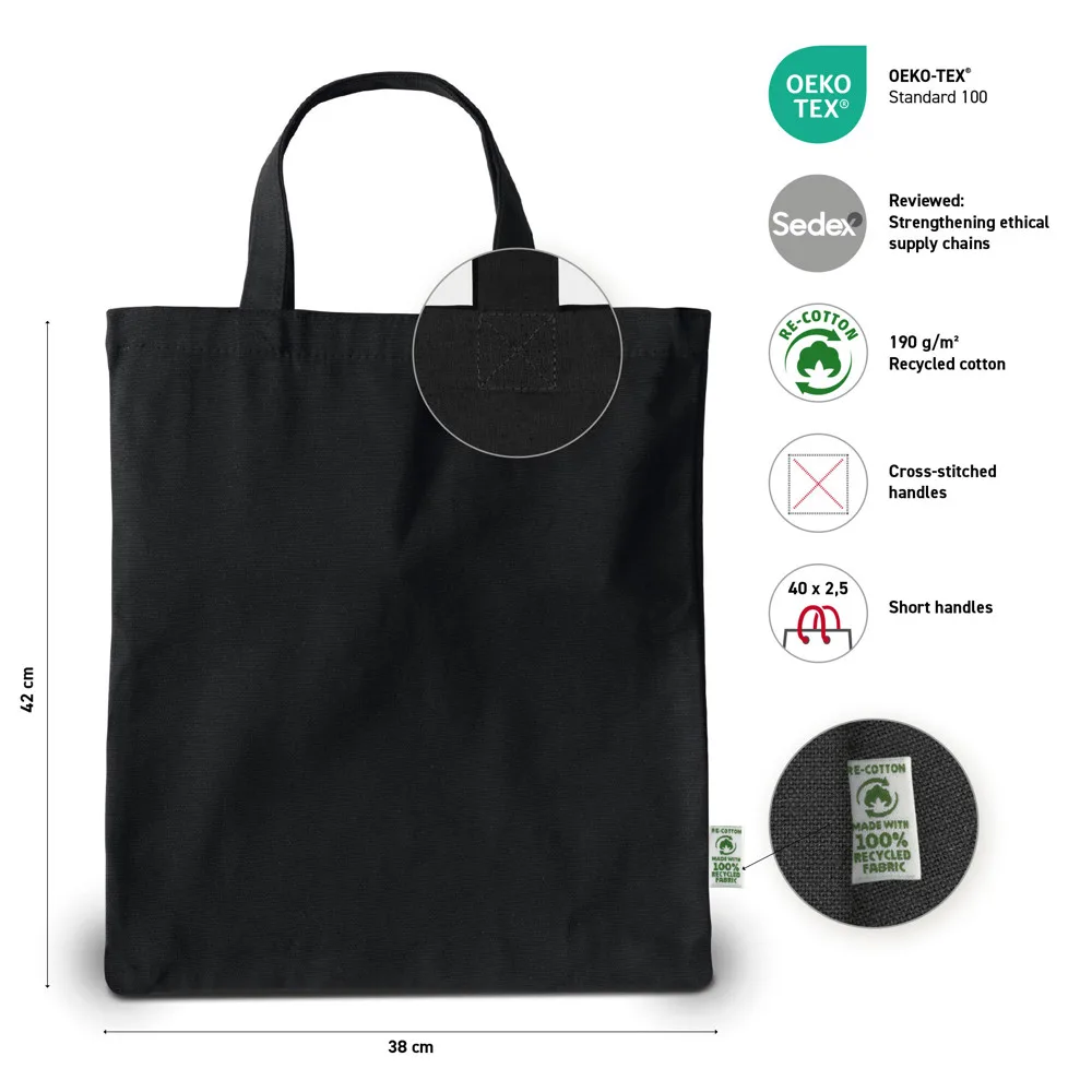 TRIER Tas gemaakt van zwaar gerecycled katoen met korte handvatten productfoto 8 - Katoenendraagtassen TRIER – Tas gemaakt van zwaar gerecycled katoen met korte handvatten — productfoto 8