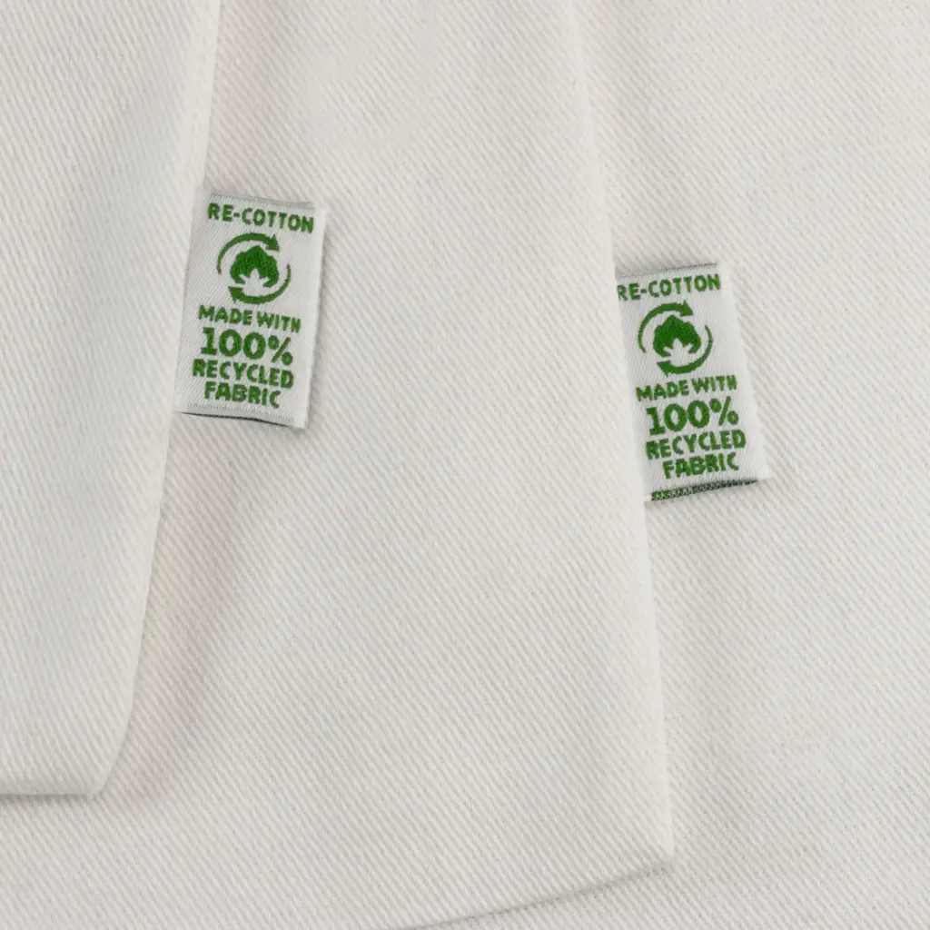 TRIER – Tote bag made from heavyweight recycled cotton with short handles – white