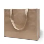 PORTO – Grote draagtas van kraftpapier en PP non-woven, zandkleurig