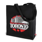 TORONTO – Canvas tas met bodem- en zijvouw en lange hengsels
