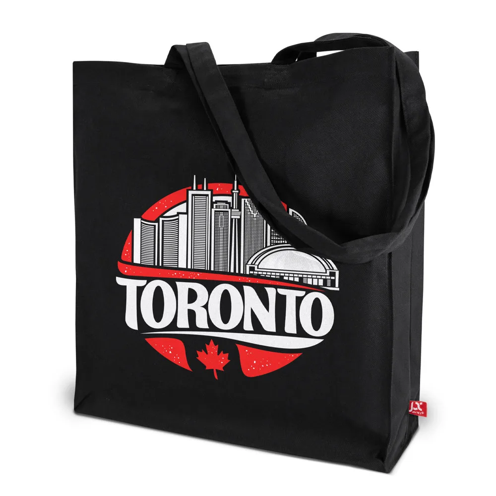 TORONTO – Canvas tas met bodem- en zijvouw en lange hengsels