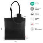 TORONTO – Canvas tas met bodem- en zijvouw en lange hengsels — productfoto 6