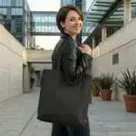 TORONTO – Canvas tas met bodem- en zijvouw en lange hengsels — productfoto 11