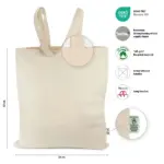 PASSAU – Tas gemaakt van gerecycled katoen met lange handvatten — productfoto 3