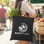 BREMEN – Katoenen tas met lange hengsels, Made in Germany — productfoto 3