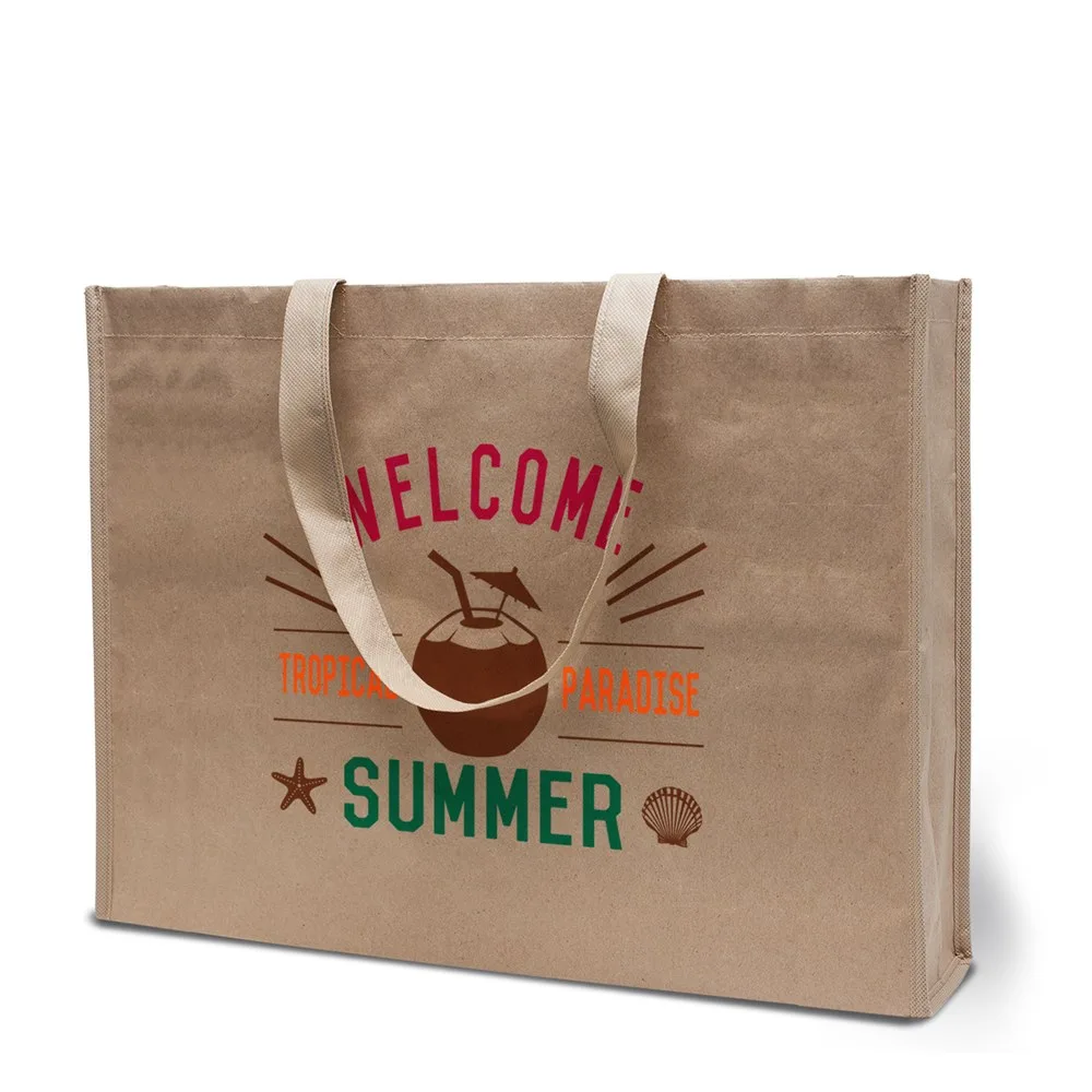 MADRID – Grote shopper van kraftpapier en PP non-woven