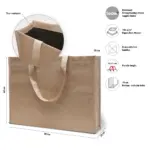 MADRID – Grote shopper van kraftpapier en PP non-woven — productfoto 2