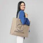 MADRID – Grote shopper van kraftpapier en PP non-woven — productfoto 5