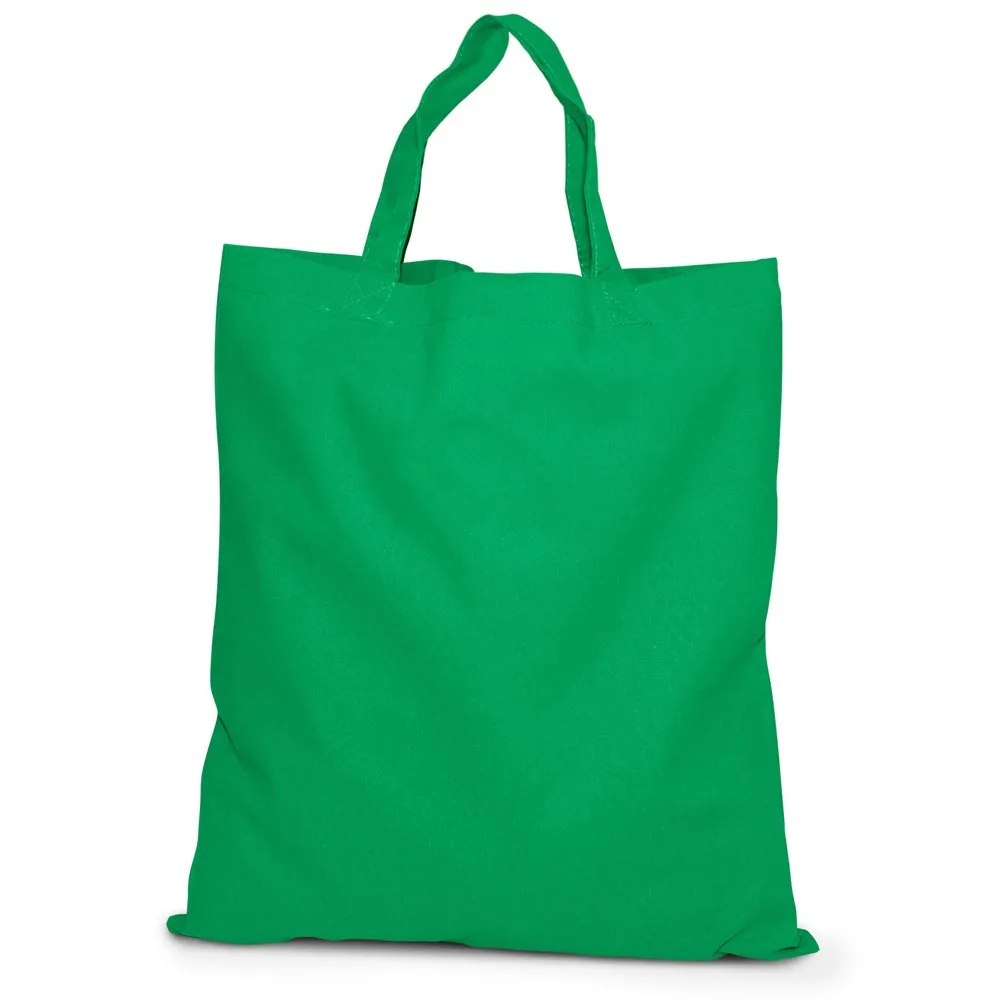 KAPSTADT Katoenen tas met korte handvatten grasgroen - Katoenendraagtassen KAPSTADT – Katoenen tas met korte handvatten, grasgroen