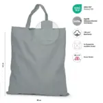 KAPSTADT – Cotton bag with short handles – grey
