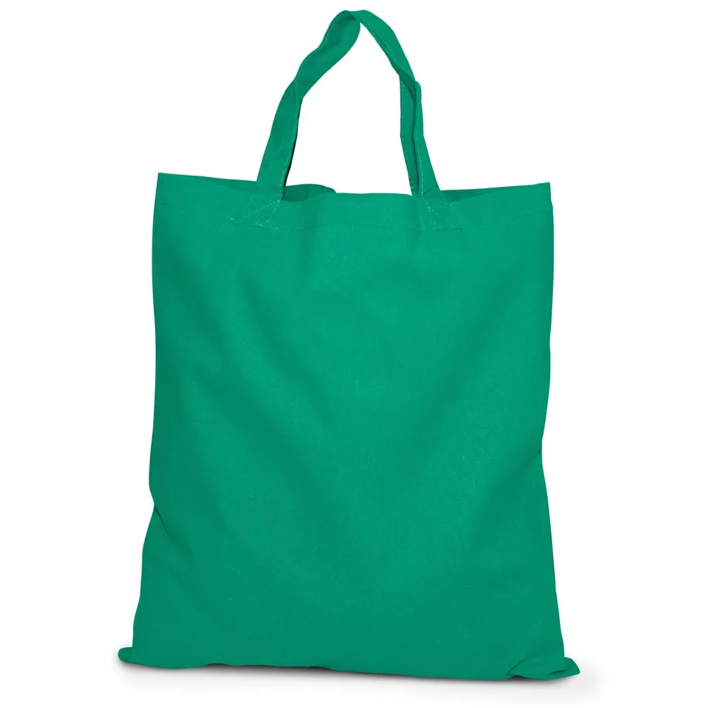 KAPSTADT Katoenen tas met korte handvatten groen - Katoenendraagtassen KAPSTADT – Katoenen tas met korte handvatten, groen