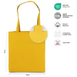 RIAD – Cotton bag with long handles – yellow