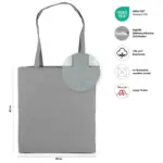 RIAD – Cotton bag with long handles – grey