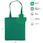 RIAD – Cotton bag with long handles – green