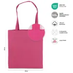 RIAD – Cotton bag with long handles – magenta