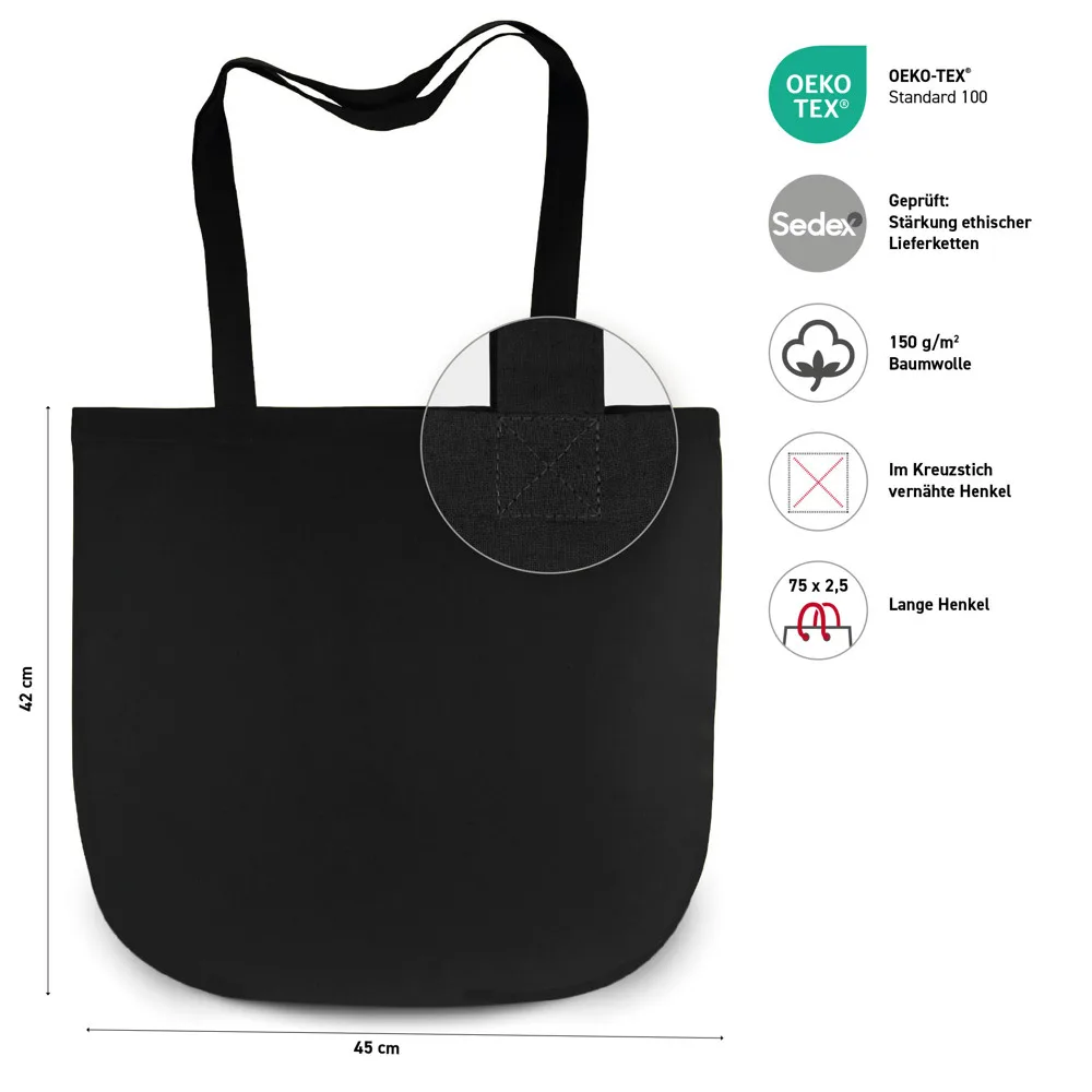 NEW YORK Katoenen tas met ronde bodem productfoto 8 - Hidalgo-werbeartikel NEW YORK – Katoenen tas met ronde bodem — productfoto 8