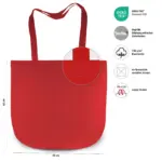 NEW YORK – Cotton bag with round bottom – red