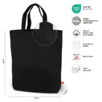 SYDNEY – Canvas tas met bodemvouw en korte hengsels — productfoto 5