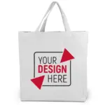 SHANGHAI – Cotton bag with bottom- and sidefold – ecru