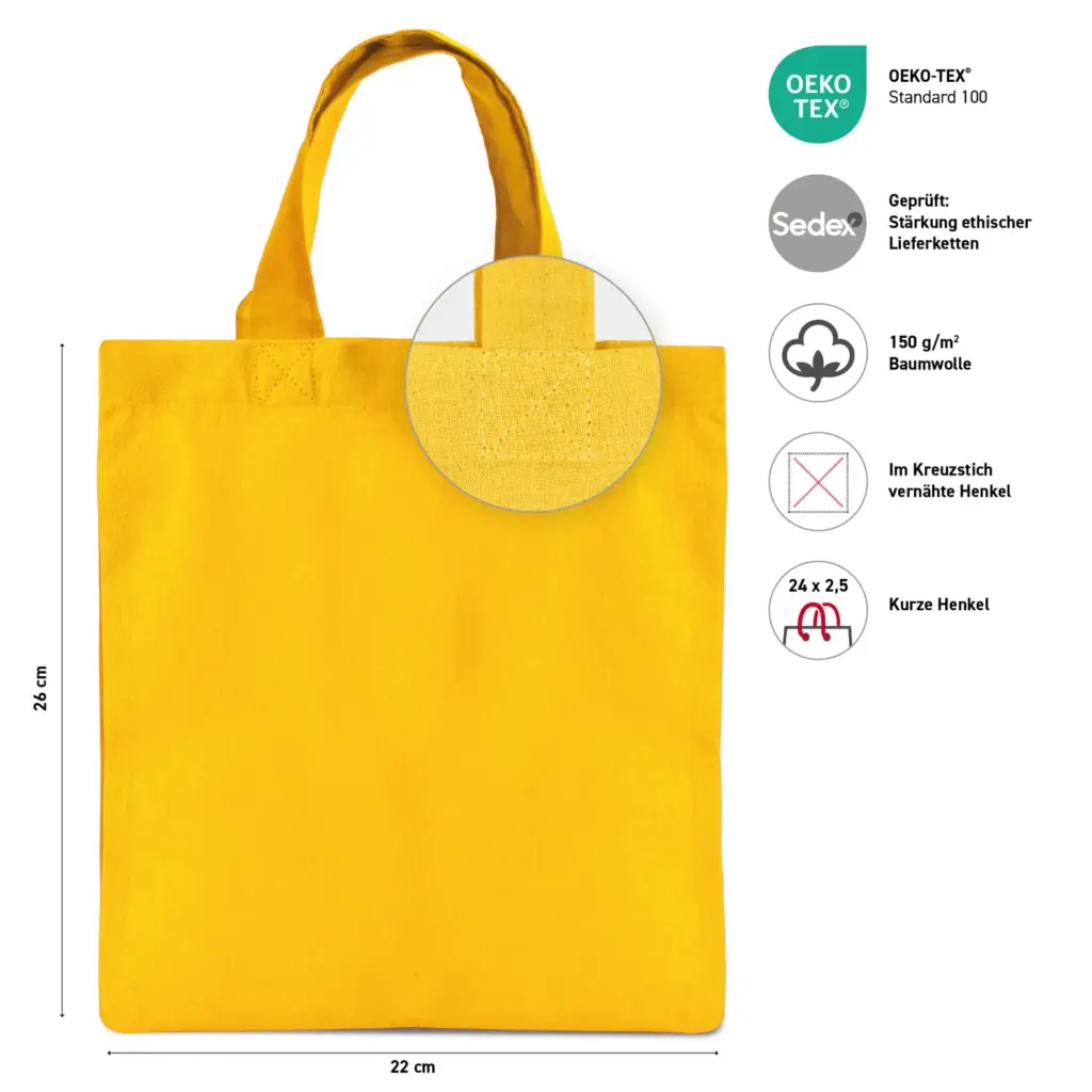 KAIRO – Apothekertasche aus Baumwolle – gelb