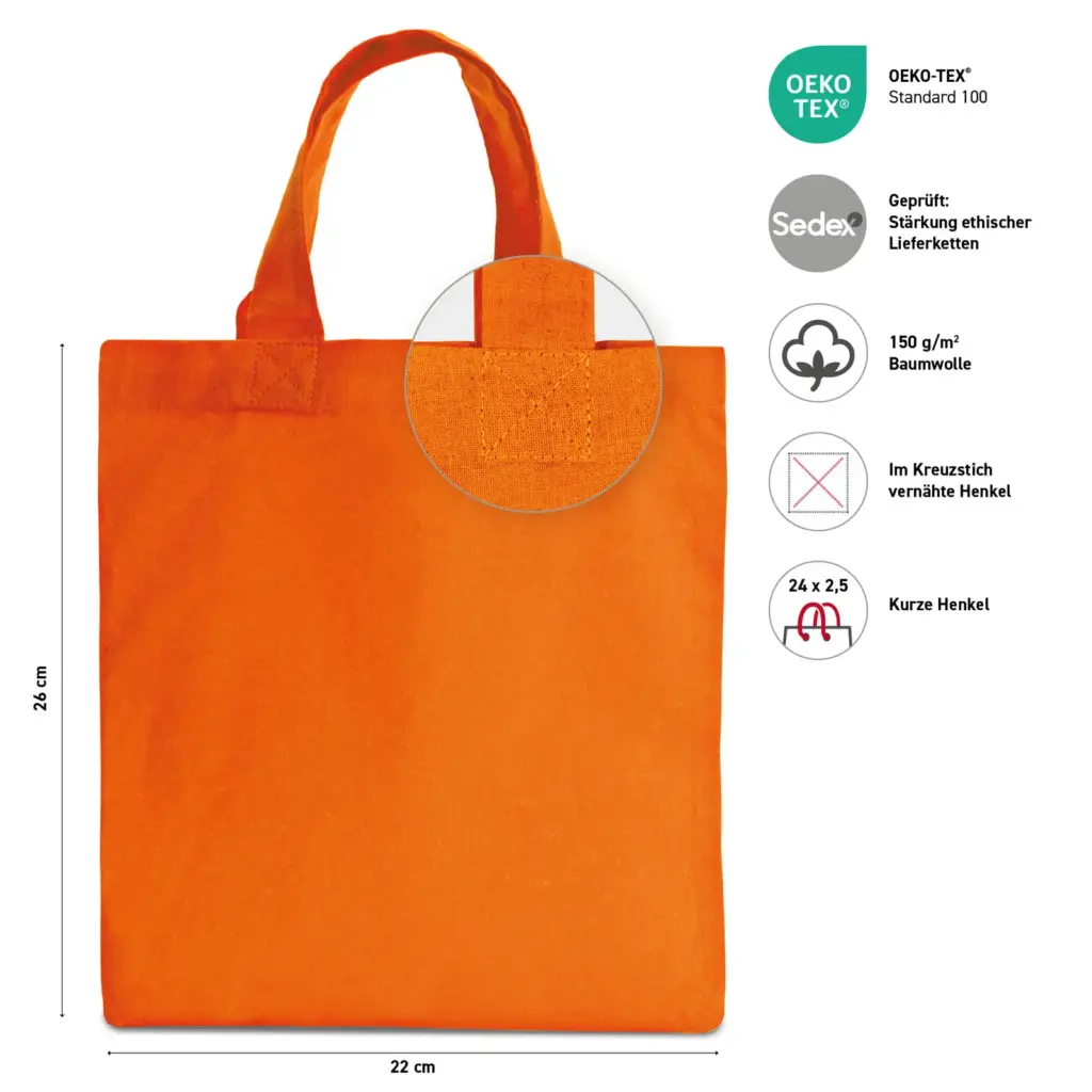 KAIRO – Apothekertasche aus Baumwolle – orange