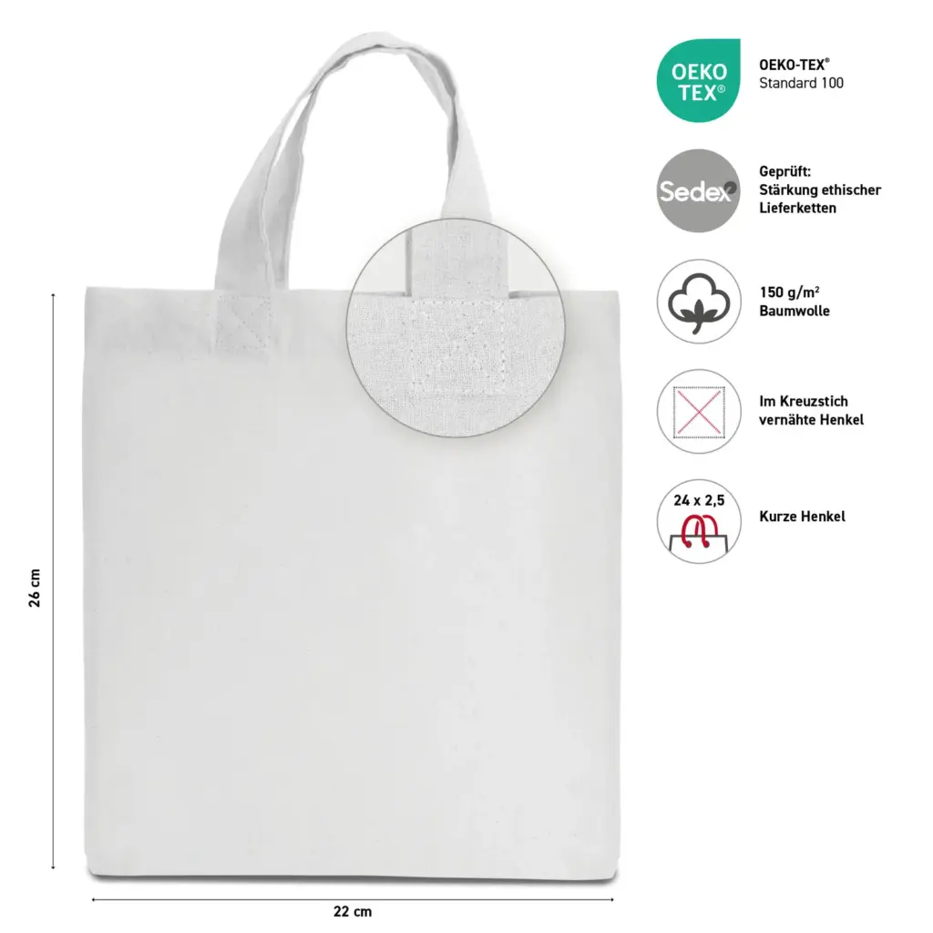 KAIRO – Apothekertasche aus Baumwolle – weiss