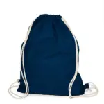 BOSTON – Katoenen rugzak met trekkoordsluiting, marineblauw