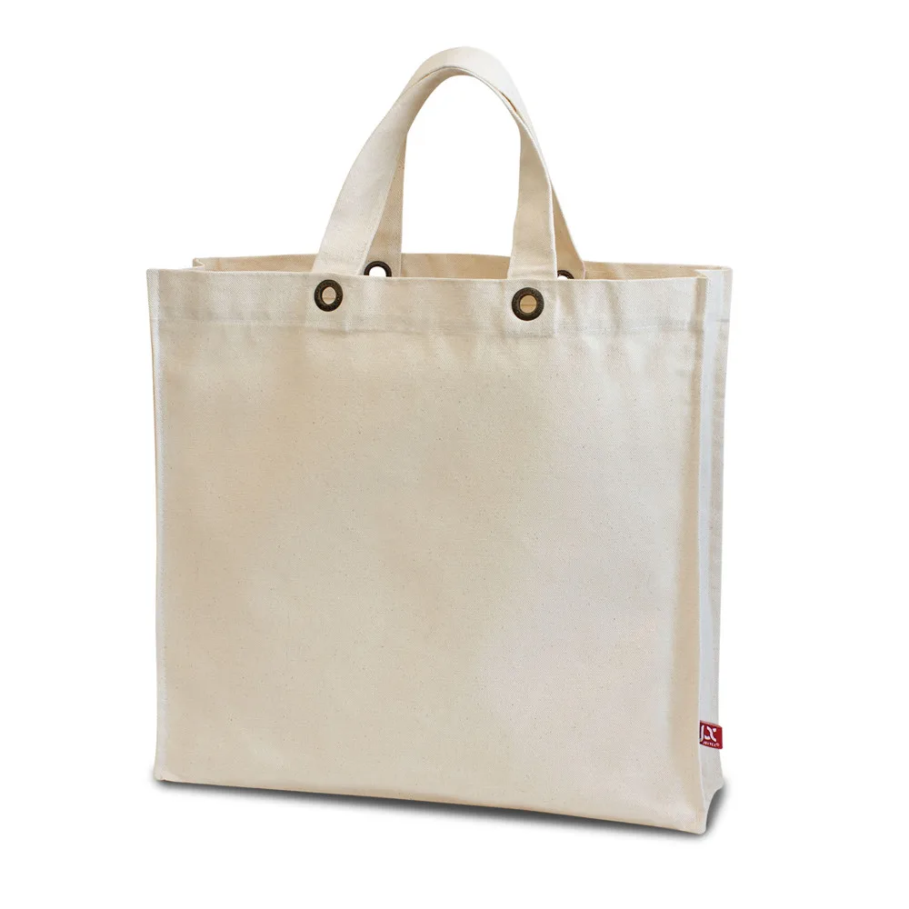 MACAU Canvas tas met bodem- en zijvouw voorzien van metalen oogjes ecru - Hidalgo-werbeartikel MACAU – Canvas tas met bodem- en zijvouw, voorzien van metalen oogjes, ecru