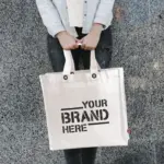 MACAU – Canvas-Tasche mit Boden- und Seitenfalte sowie Metallösen – natur