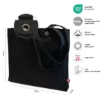 LANTAU Canvas tas met bodem- en zijvouw voorzien van metalen oogjes productfoto 4 - Hidalgo-werbeartikel LANTAU – Canvas tas met bodem- en zijvouw, voorzien van metalen oogjes — productfoto 4