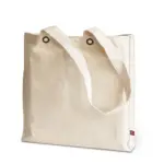 LANTAU Canvas tas met bodem- en zijvouw voorzien van metalen oogjes ecru - Hidalgo-werbeartikel LANTAU – Canvas tas met bodem- en zijvouw, voorzien van metalen oogjes, ecru