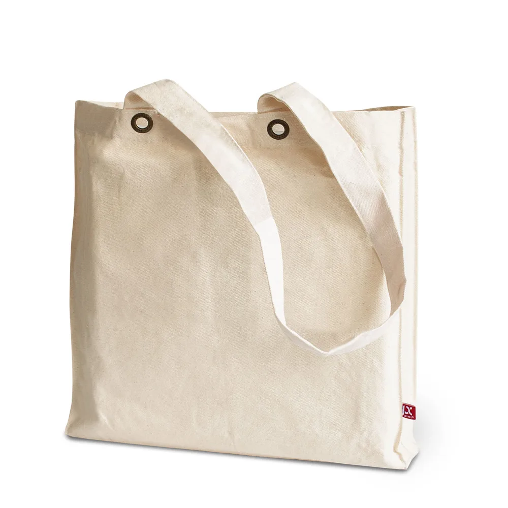 LANTAU Canvas tas met bodem- en zijvouw voorzien van metalen oogjes ecru - Hidalgo-werbeartikel LANTAU – Canvas tas met bodem- en zijvouw, voorzien van metalen oogjes, ecru