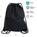 DURBAN – Katoenen canvas rugzak met trekkoordsluiting — productfoto 6