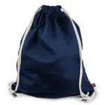 DURBAN – Katoenen canvas rugzak met trekkoordsluiting, donkerblauw
