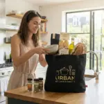 MELBOURNE – Canvas tas met bodemvouw en lange hengsels — productfoto 6