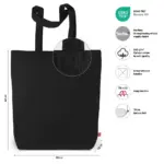 MELBOURNE Canvas tas met bodemvouw en lange hengsels productfoto 10 - Hidalgo-werbeartikel MELBOURNE – Canvas tas met bodemvouw en lange hengsels — productfoto 10