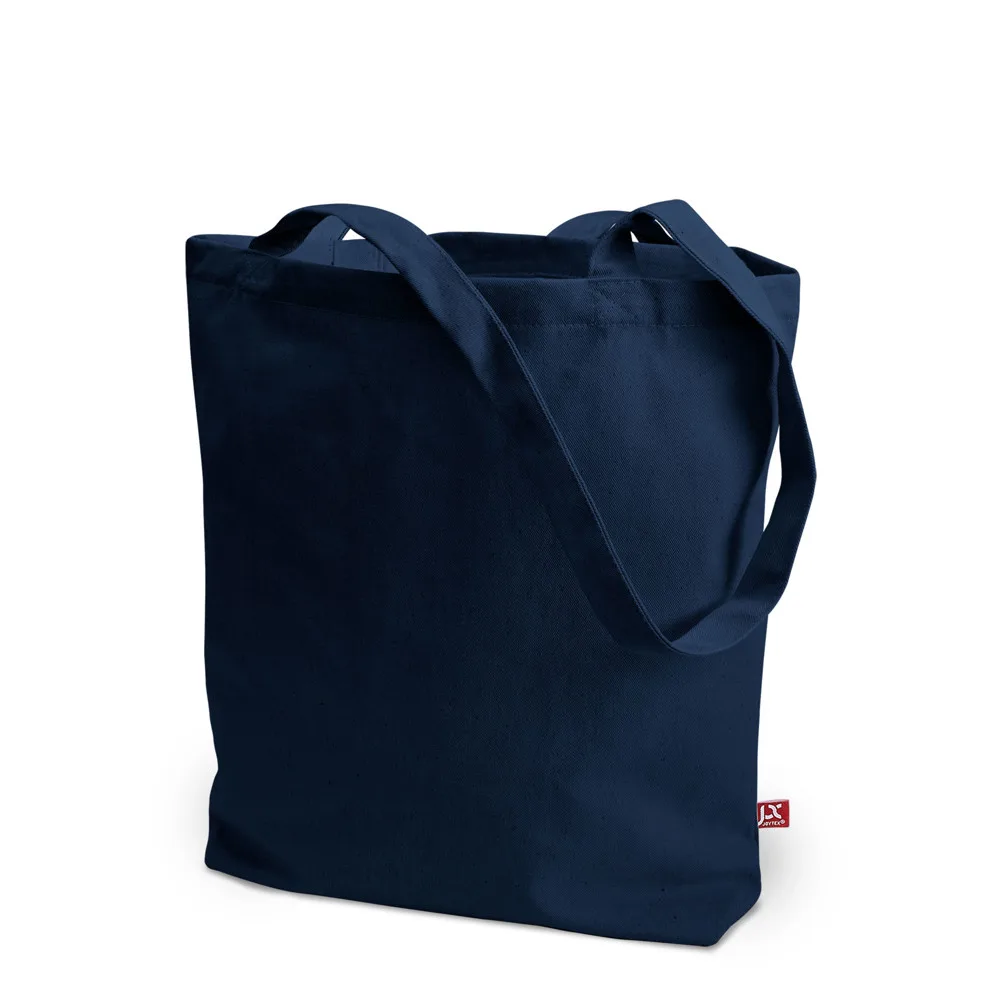 MELBOURNE Canvas tas met bodemvouw en lange hengsels donkerblauw - Hidalgo-werbeartikel MELBOURNE – Canvas tas met bodemvouw en lange hengsels, donkerblauw
