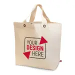 SANTORINI – Canvas tas met bodemvouw, korte hengsels en metalen oogjes — productfoto 5