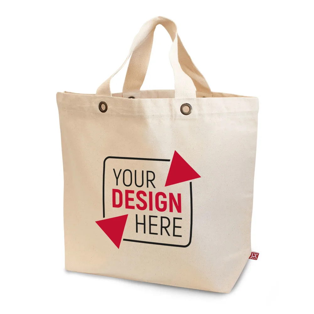 SANTORINI Canvas tas met bodemvouw korte hengsels en metalen oogjes productfoto 5 - Hidalgo-werbeartikel SANTORINI – Canvas tas met bodemvouw, korte hengsels en metalen oogjes — productfoto 5